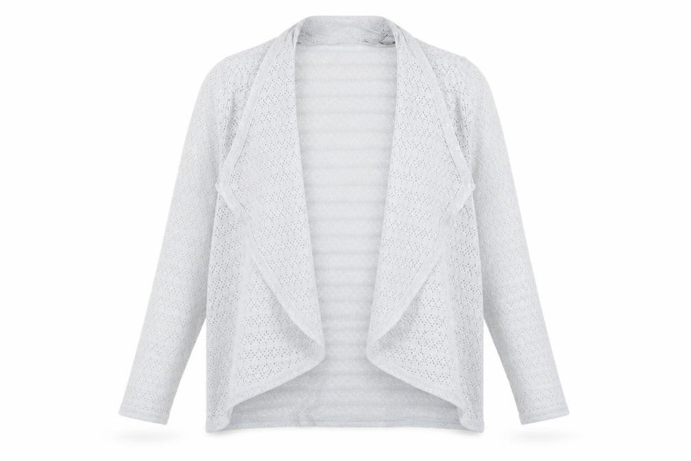 Oasis Women’s Grey Open Knit Long Sleeve Cardigan Size L