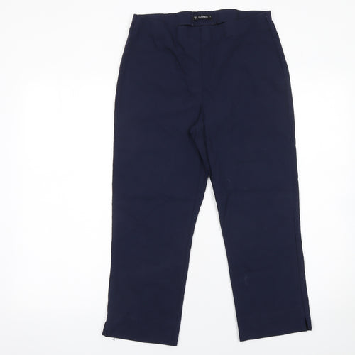 Dunnes Stores Womens Blue Stretch Straight Trousers Size M