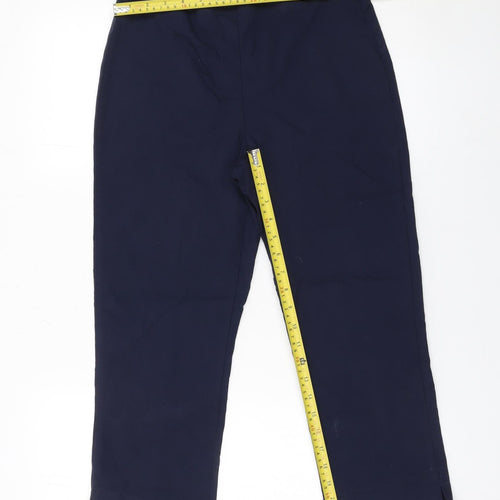 Dunnes Stores Womens Blue Stretch Straight Trousers Size M