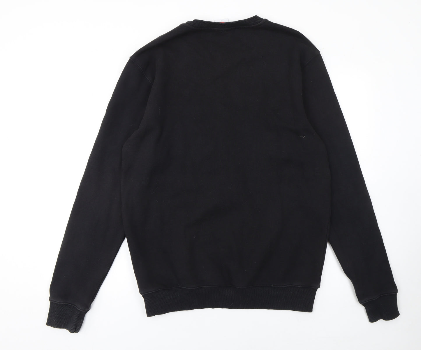 Sex Black Cotton Crew Neck Pullover Sweatshirt Women L