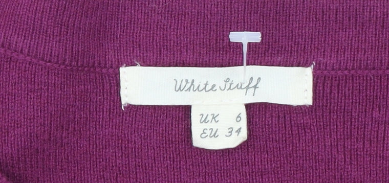 White Stuff Women's Multicoloured Striped Boat Neck Jumper Size 6