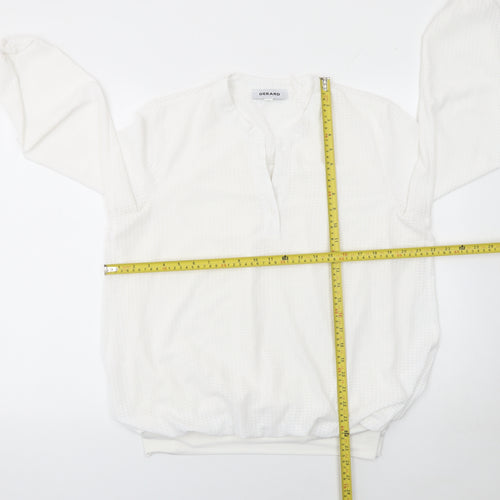 Gerard Women White Cotton Tunic Blouse Size 14 Long Sleeve