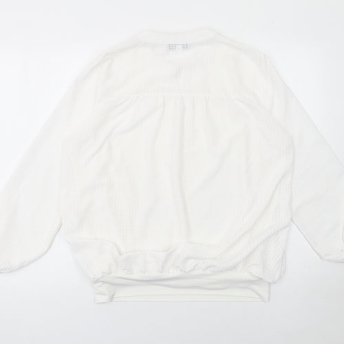 Gerard Women White Cotton Tunic Blouse Size 14 Long Sleeve