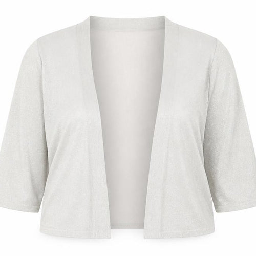 Studio8 London Women’s Silver 3/4 Sleeve Open Knit Cardigan Size 20