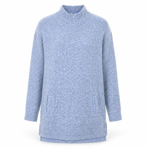 Next Womens Blue Jumper Dress Size 8 Long Sleeve Knit Zip