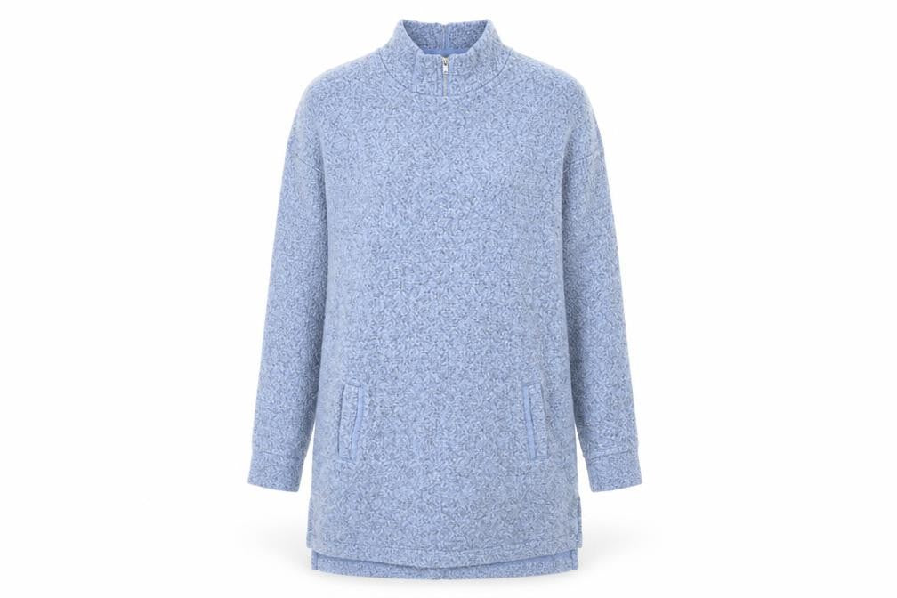 Next Womens Blue Jumper Dress Size 8 Long Sleeve Knit Zip