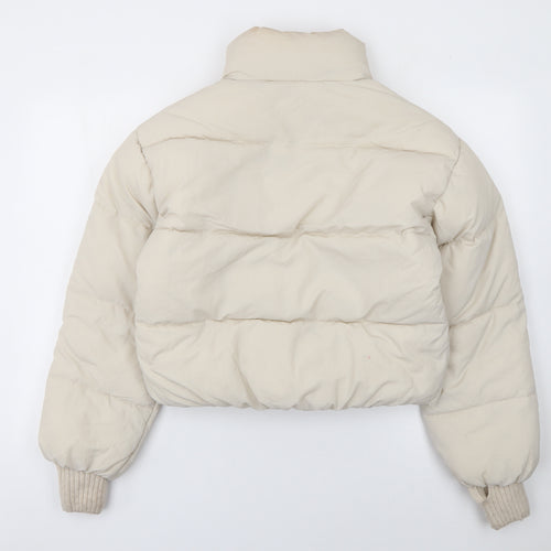 H&M Divided Women’s Beige Cropped Puffer Jacket Size S