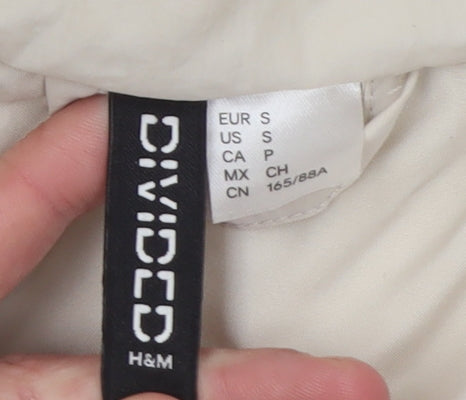 H&M Divided Women’s Beige Cropped Puffer Jacket Size S