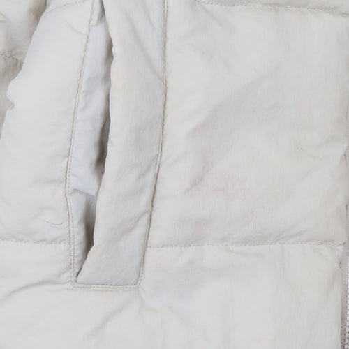 H&M Divided Women’s Beige Cropped Puffer Jacket Size S