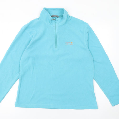 Regatta Women's Blue 1/2 Zip Fleece Sweatshirt UK 14 Outdoor Top