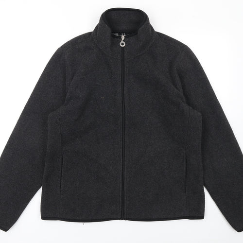 E Studio Women's Black XL Fleece Full Zip Activewear Jacket