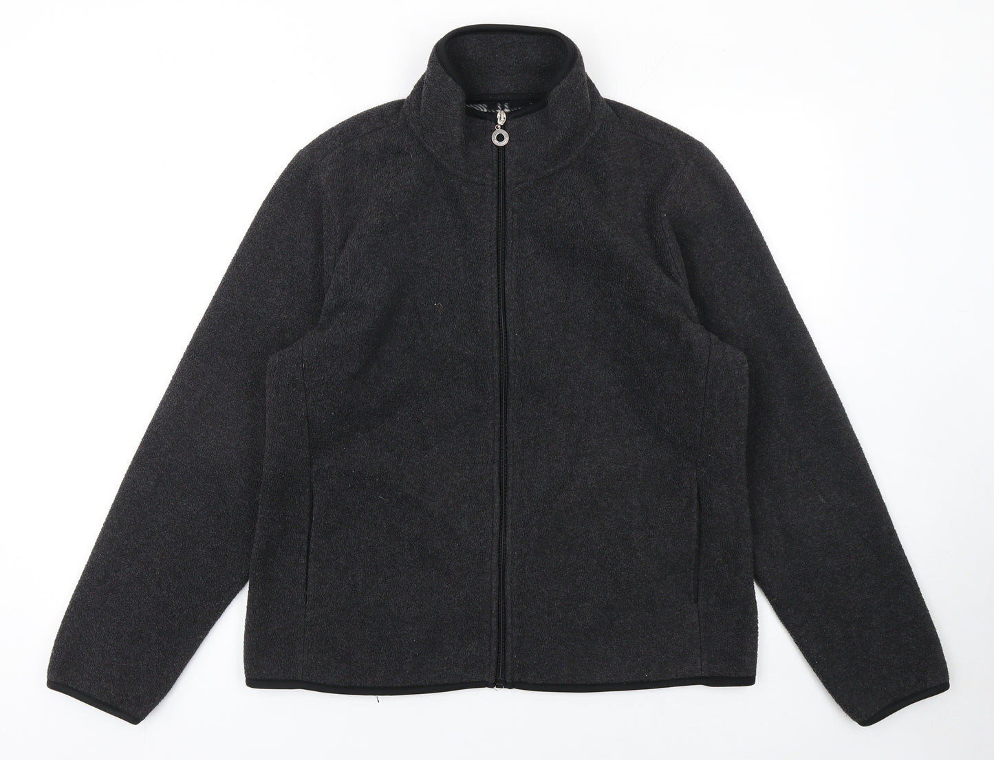 E Studio Women's Black XL Fleece Full Zip Activewear Jacket