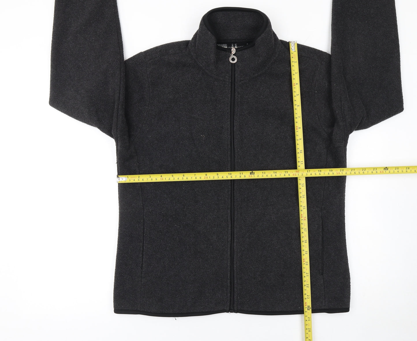 E Studio Women's Black XL Fleece Full Zip Activewear Jacket