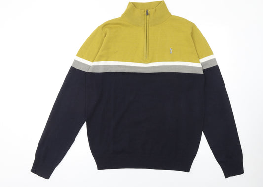 Tottenham Hotspur Men's Multicoloured 1/2 Zip Knitted Jumper M