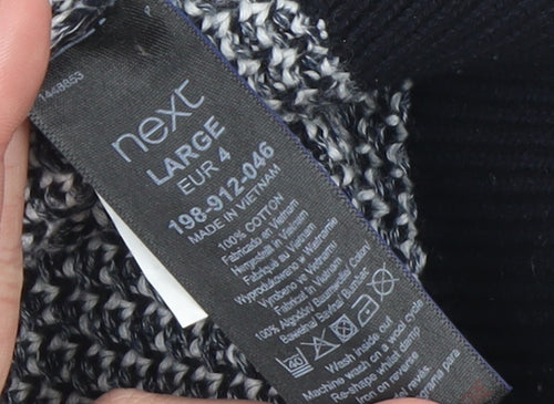 Next Men’s Grey Cotton Waffle-Knit Crew Neck Jumper Size L