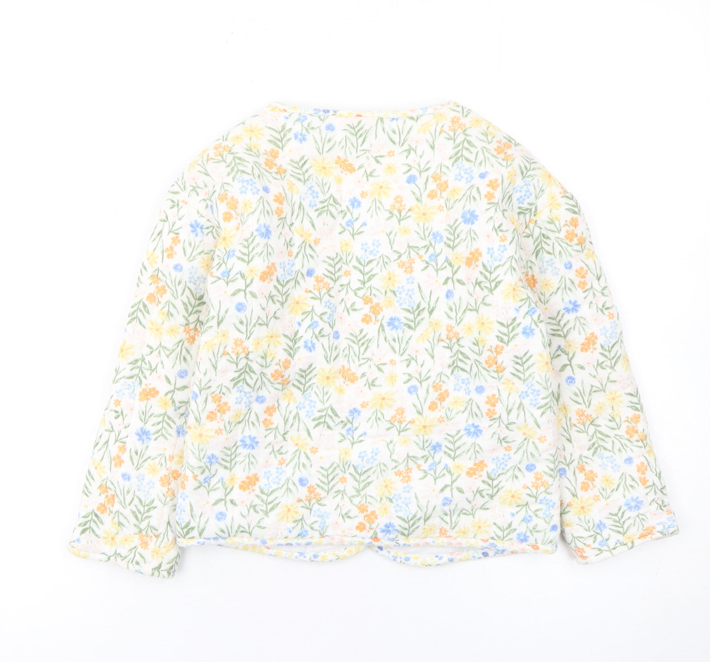 F&F Girls Multicoloured Floral Quilted Cotton Jacket 4-5 Years