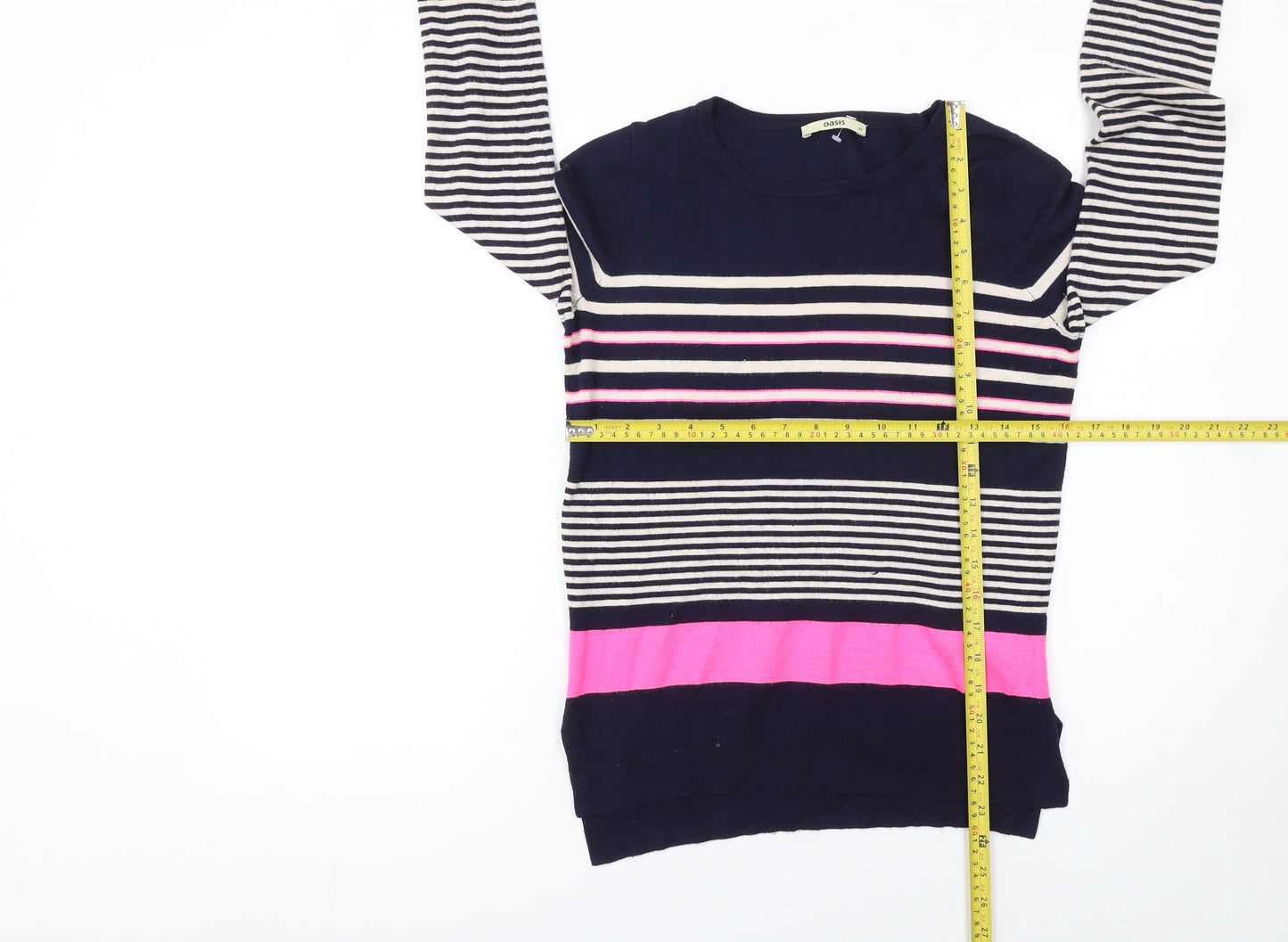 Oasis Women’s Multicoloured Striped Pullover Jumper XS