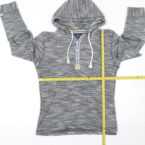 Key Largo Men's Grey Knit Henley Hoodie Size M