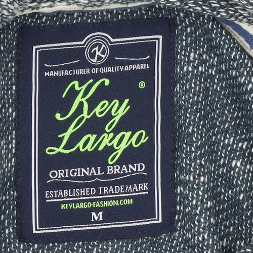 Key Largo Men's Grey Knit Henley Hoodie Size M
