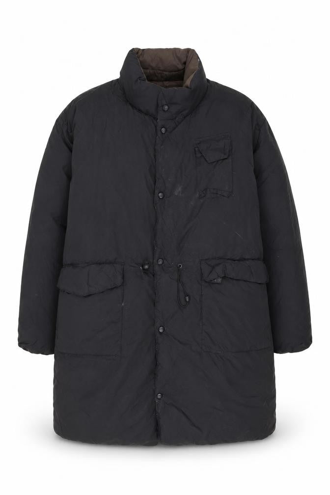 Front view of West Bend Women’s Black Mid-Length Puffer Jacket M