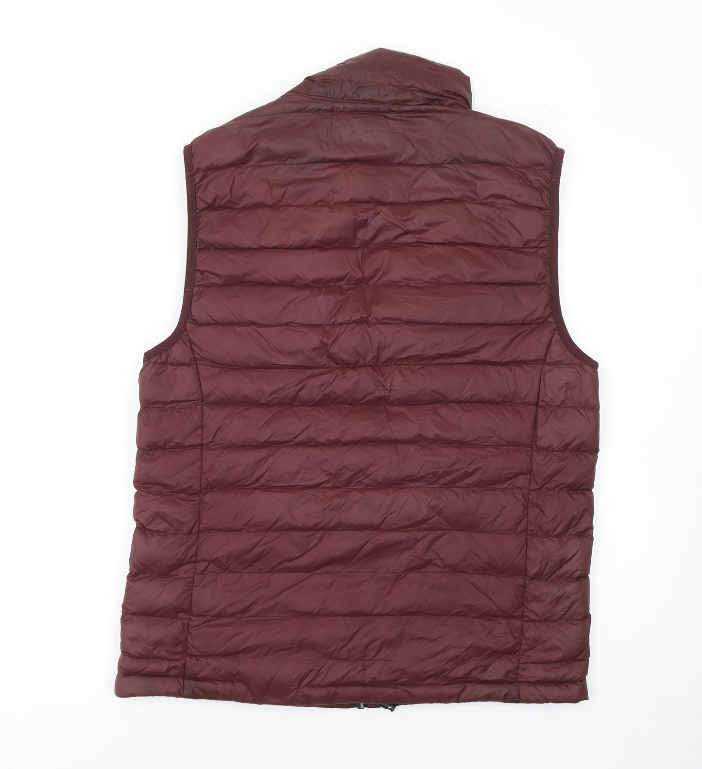 Next Men's Brown Puffer Down Waistcoat Small Lightweight Zip Vest