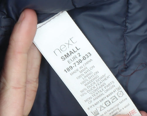 Next Men's Brown Puffer Down Waistcoat Small Lightweight Zip Vest