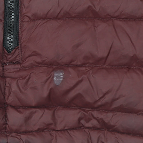 Next Men's Brown Puffer Down Waistcoat Small Lightweight Zip Vest