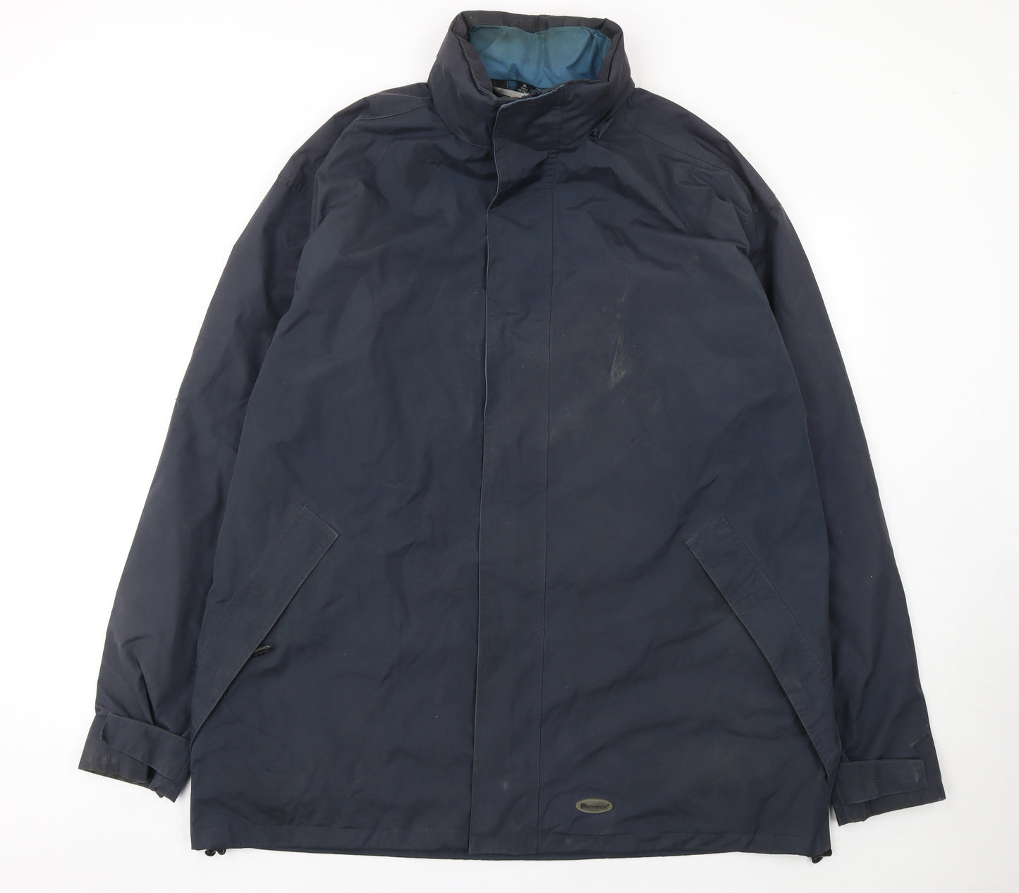 Outdoorscene Men’s Blue XL Waterproof Mid-Length Rain Coat