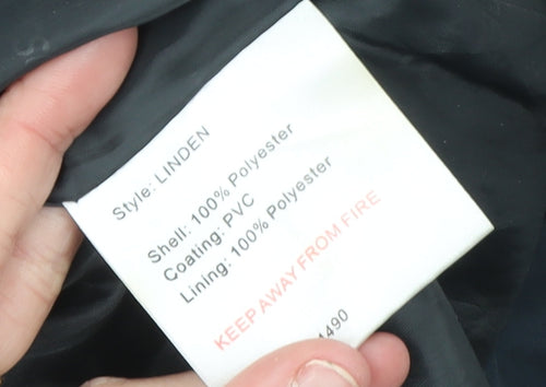 Outdoorscene Men’s Blue XL Waterproof Mid-Length Rain Coat