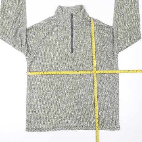 Headland Men's Grey Knit 1/4 Zip Pullover Sweatshirt L