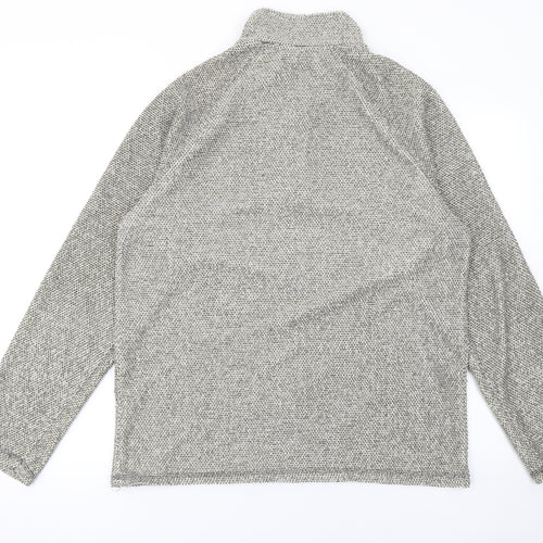 Headland Men's Grey Knit 1/4 Zip Pullover Sweatshirt L