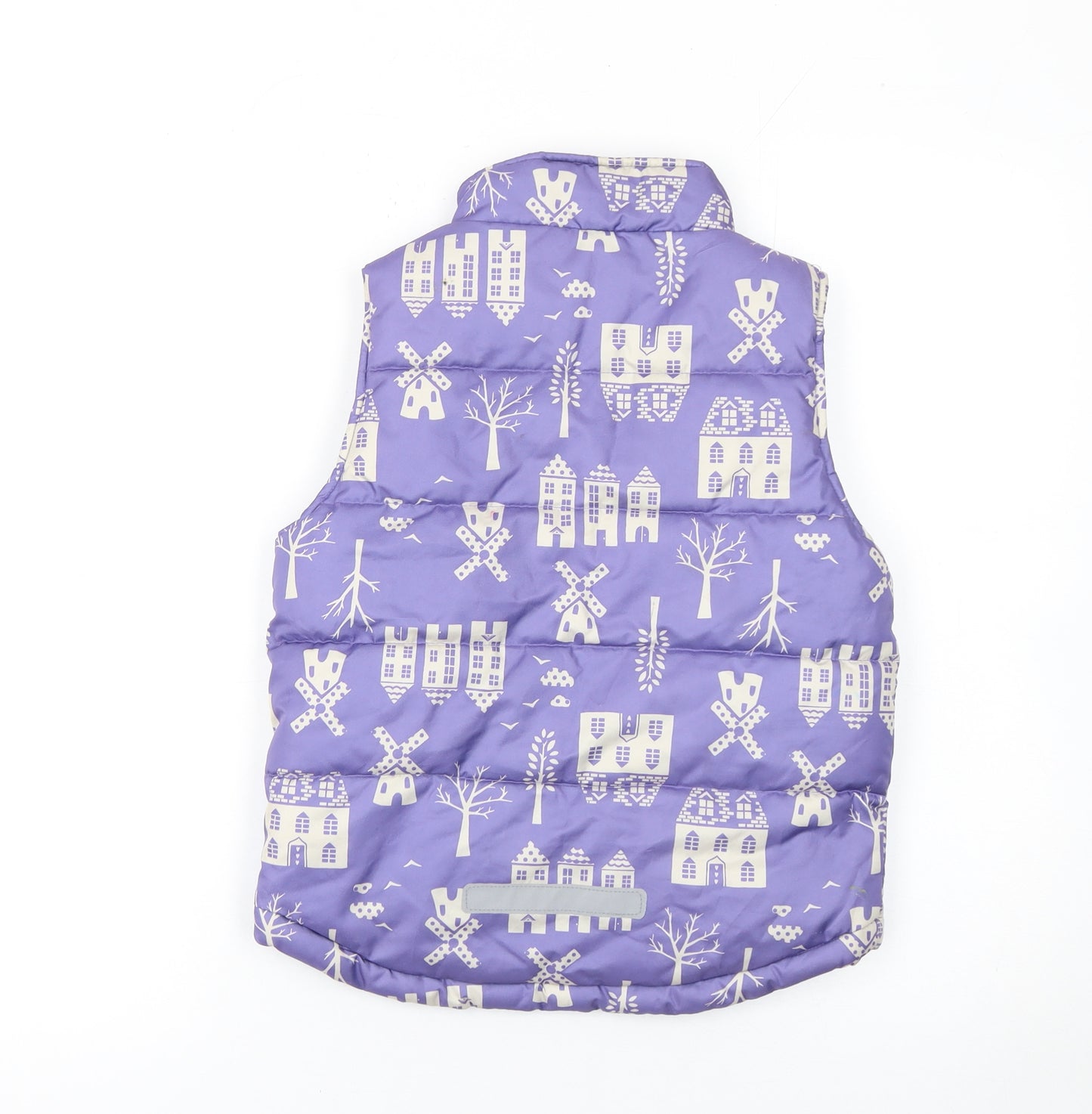 Kite Girls Purple Puffer Waistcoat 8 Years Quilted Polyester Zip Up