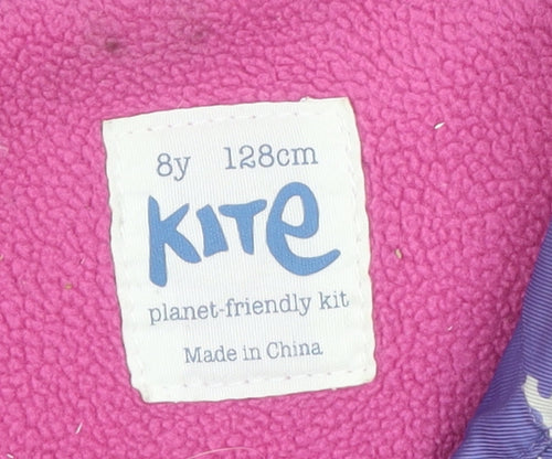Kite Girls Purple Puffer Waistcoat 8 Years Quilted Polyester Zip Up