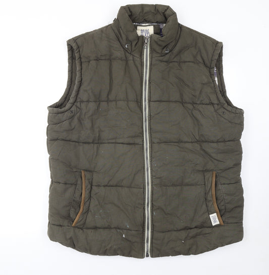George Men’s Green 2XL Quilted Bodywarmer Gilet with Zip Pockets
