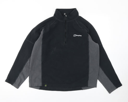 Berghaus Men's Black Fleece 1/4 Zip Pullover Sweatshirt Size L