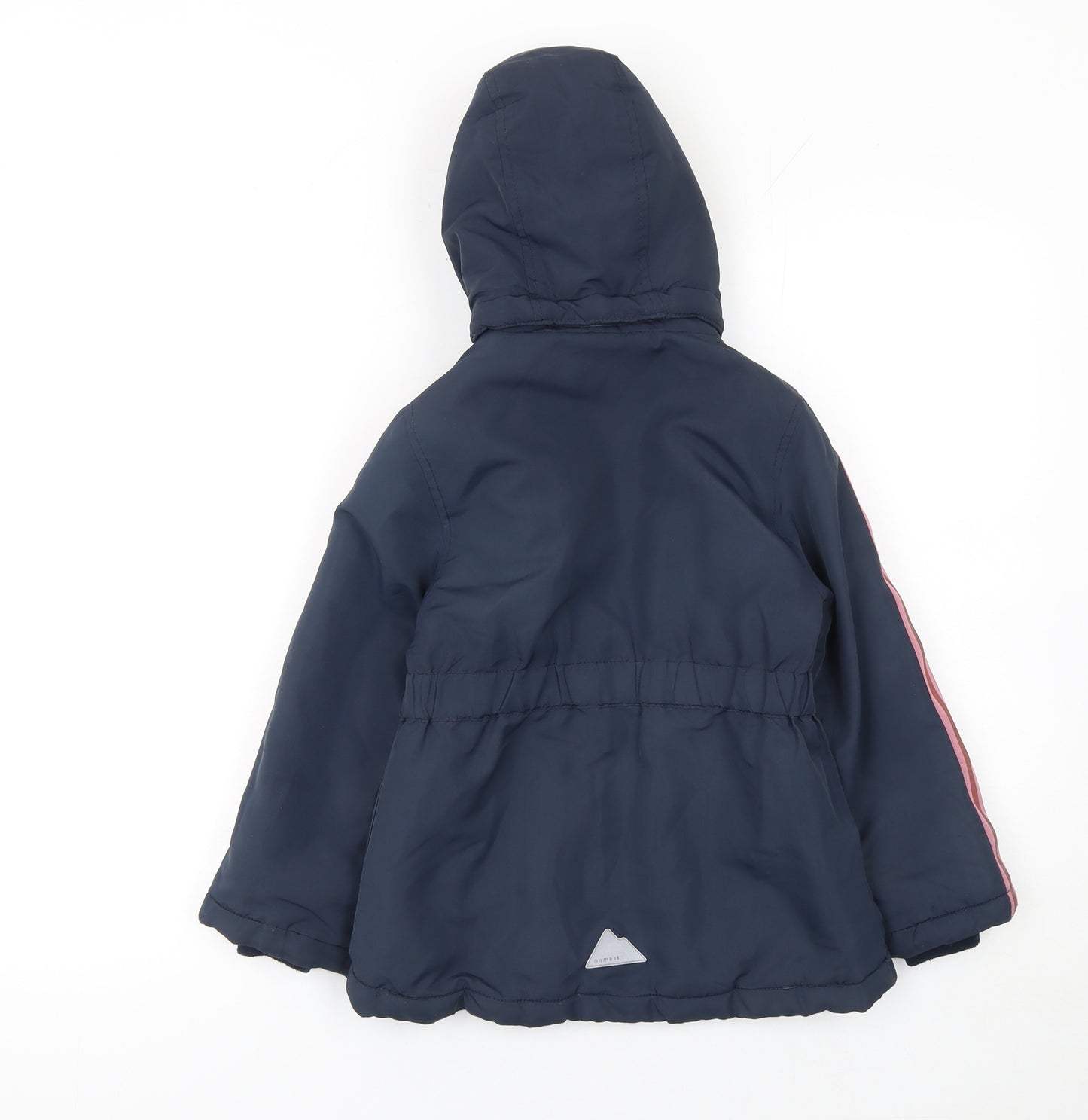 Name It Girls Blue Hooded Puffer Jacket 6 Years Polyester Lined Winter Coat