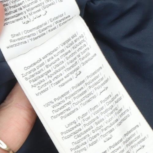 Name It Girls Blue Hooded Puffer Jacket 6 Years Polyester Lined Winter Coat