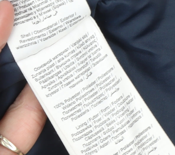 Name It Girls Blue Hooded Puffer Jacket 6 Years Polyester Lined Winter Coat