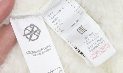 Reveuse Girls Ivory Unicorn Hooded Fleece Jacket Age 8 Long Sleeve Zip-Up