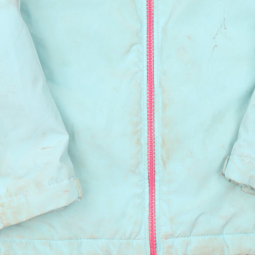 Nevica Girls Blue Pink Ski Jacket 9-10 Years Hooded Waterproof Winter Coat