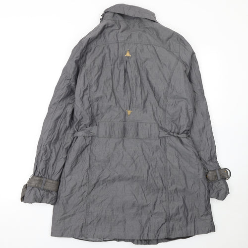 Marks and Spencer Women’s Grey Belted Trench Coat UK 14 Lined Classic