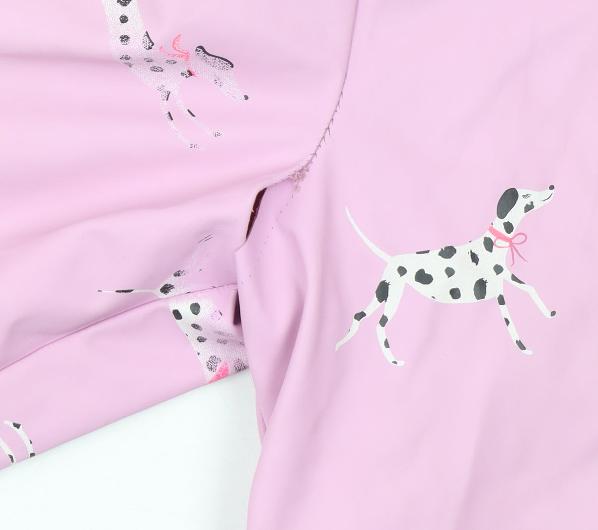 Joules Girls Pink Dog Print Waterproof Hooded Rain Coat 6 Years