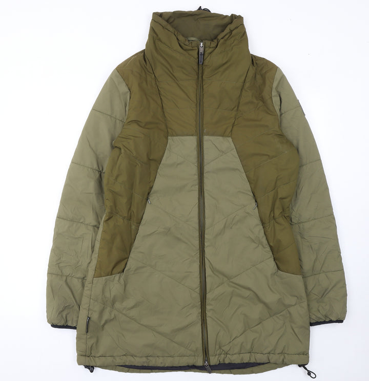 Cintamani Women Green Long Puffer Jacket L Lightweight Outdoor