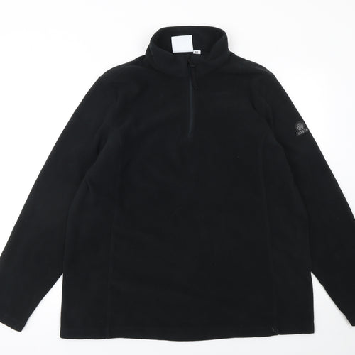 TOG24 Womens Black Fleece 1/2 Zip Mid-Length Active Jacket Size 16