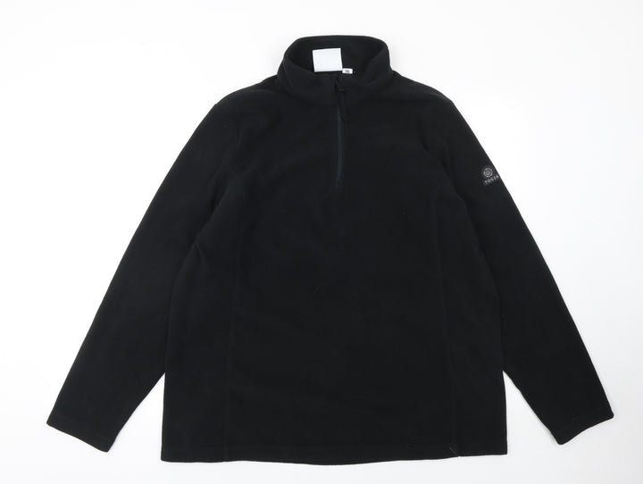 TOG24 Womens Black Fleece 1/2 Zip Mid-Length Active Jacket Size 16