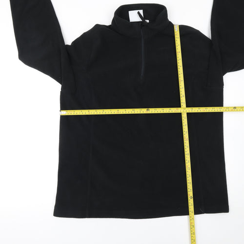 TOG24 Womens Black Fleece 1/2 Zip Mid-Length Active Jacket Size 16