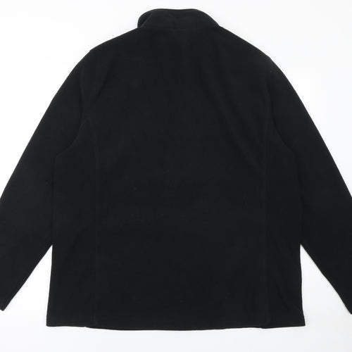 TOG24 Womens Black Fleece 1/2 Zip Mid-Length Active Jacket Size 16
