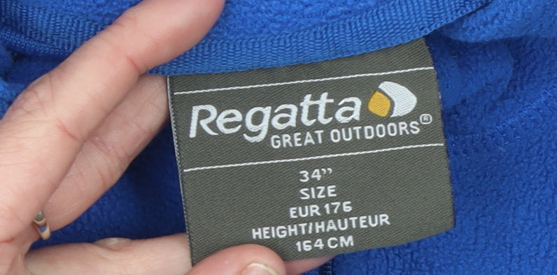 Regatta Boys Blue Fleece 1/4 Zip Sweatshirt Size 148 Classic Fit