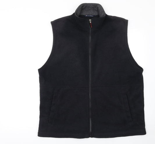 Marks and Spencer Men's Black Fleece Bodywarmer XL Zip Waistcoat
