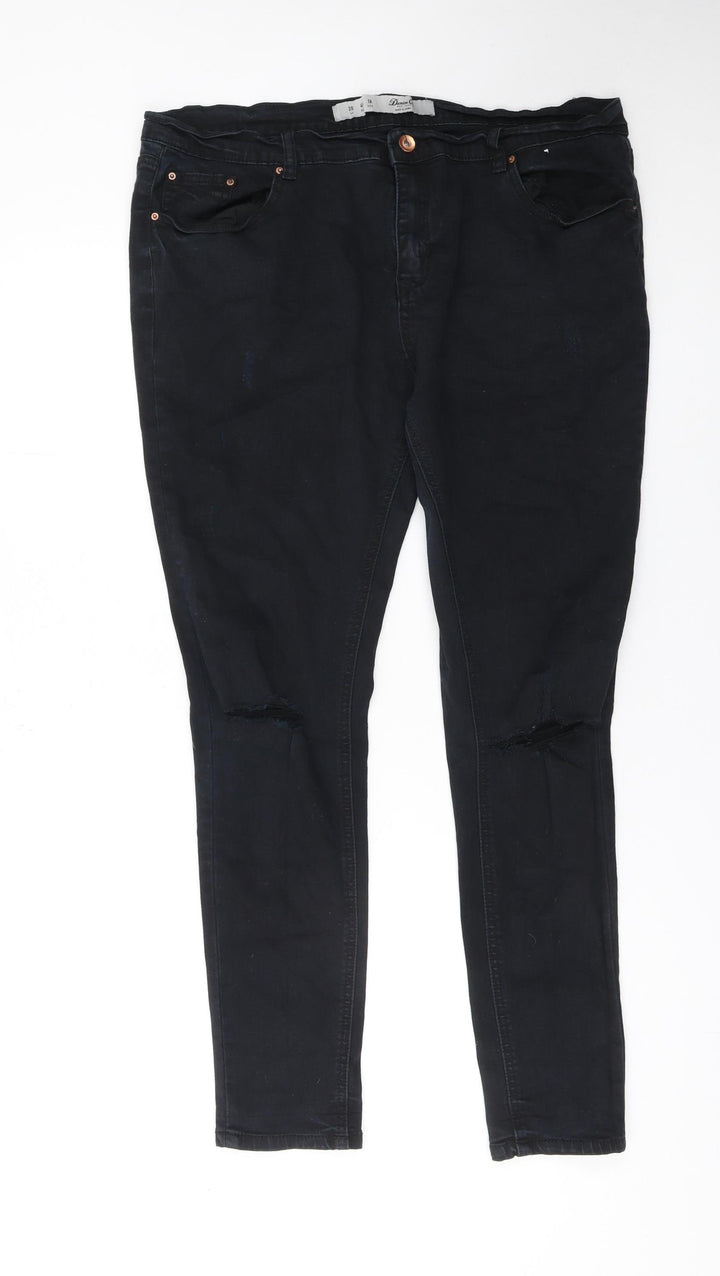 Denim Co. Women's Black Size 20 Skinny Jeans with Stretch